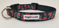 Roses for My Valentine on Black - 1" Collar