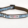Blue & Brown Orbs on Light Blue - 3/4" Collar