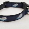 Dolphins on Navy - 1" Collar