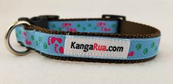 Feet & Paws on Blue - 3/4" Collar