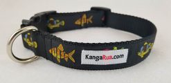 Fishies on Black - 1" Collar - Medium
