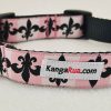 Fleur de Lis Black & Pink - 1" Collar