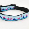 Lighthouse, Whales & Sailboats on Blue - 1" Collar