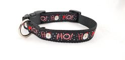Santa Claus Merry Christmas on Black - 1" Collar