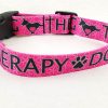 Therapy Dog on Pink - 1" Collar