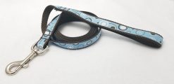 Blue & Brown Orbs on Light Blue - 6' Leash - 3/4" Width