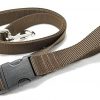 Brown Webbing Leash - 6' with Buckle - 1" Width