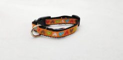 Happy Hearts on Orange - .5" Collar