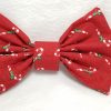 Candy Canes on Red - Bow Tie