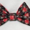 Snowflakes on Plaid - Bow Tie
