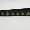 Christmas Trees on Black - Key Fob V2